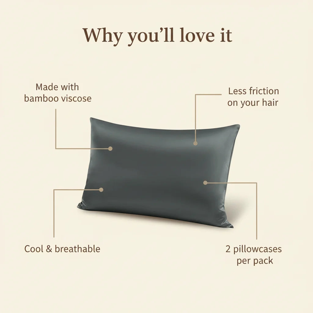 100% Bamboo Fiber Pillowcase