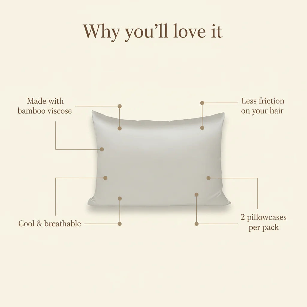 100% Bamboo Fiber Pillowcase