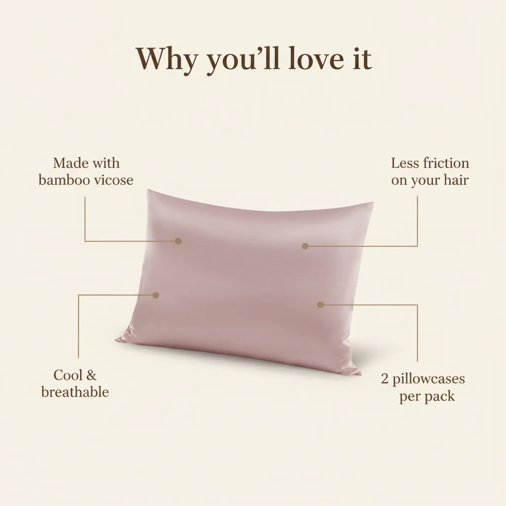100% Bamboo Fiber Pillowcase